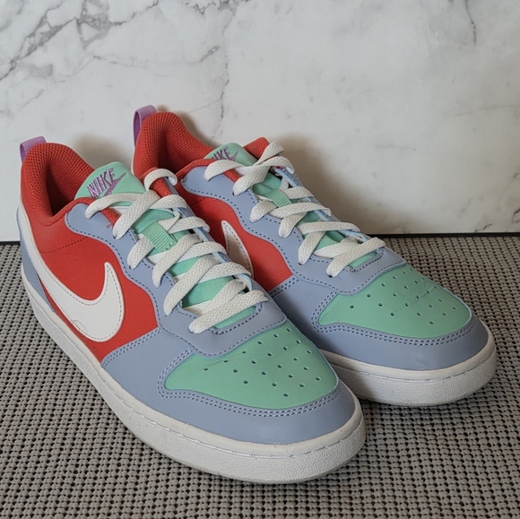 Nike Court Borough Low Recraft GS Cobalt Bliss Track Red Size 7 Youth - Picture 2 of 9